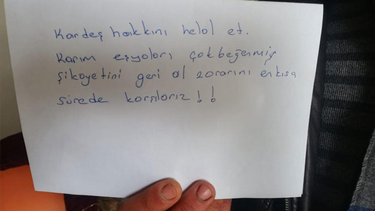 Hırsızdan şoke eden mesaj: Karım çok beğendi