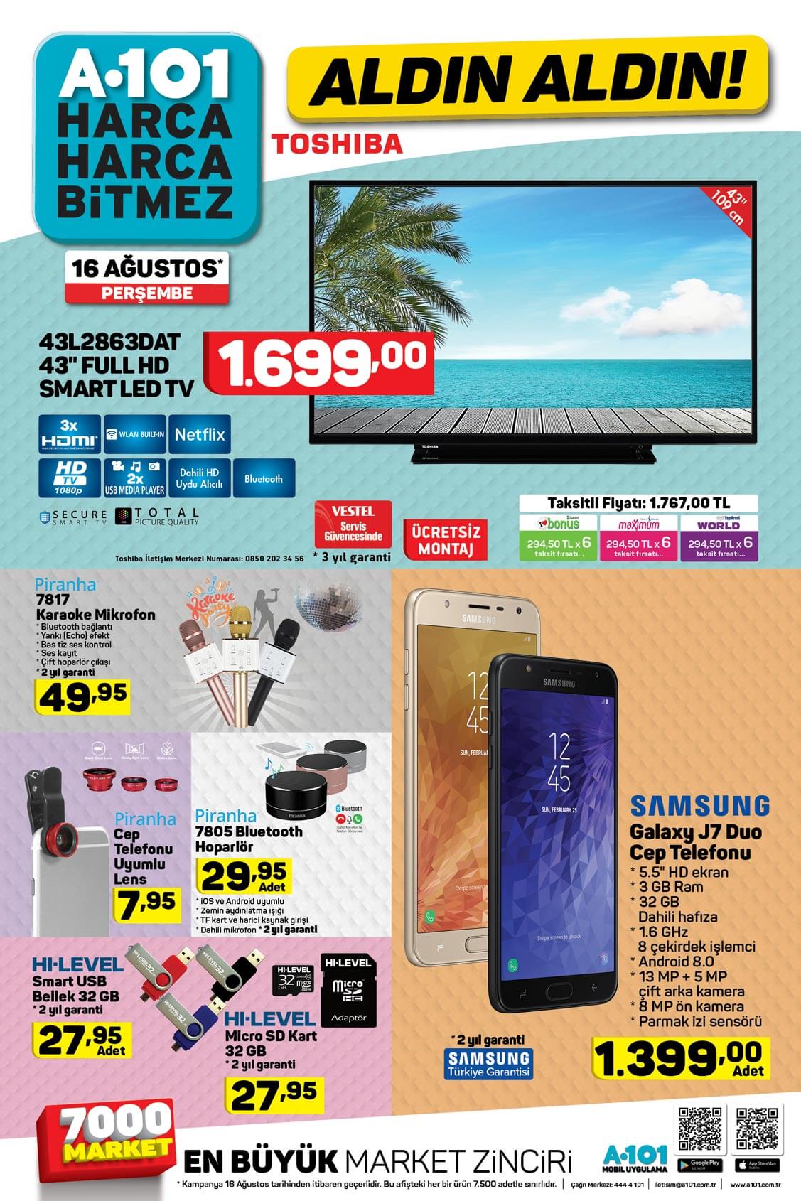 A101 16 Ağustos Kataloğu A101 16 Ağustos Kataloğu