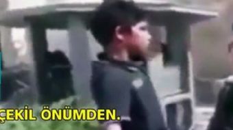 Filistinli çocuk İsrail askerlerine böyle kafa tuttu
