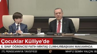 Çocuklar Külliye´de Cumhurbaşkanı Recep Tayyip Erdoğan´ın konuğu oldu