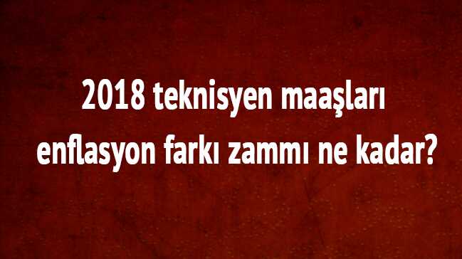Teknisyen+maa%C5%9Flar%C4%B1+Ocak+2018+son+dakika+enflasyon+fark%C4%B1+zamm%C4%B1+ne+kadar?