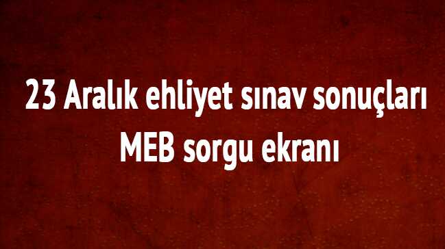 23+Aral%C4%B1k+ehliyet+s%C4%B1nav+sonu%C3%A7lar%C4%B1+MEB+sorgu+ekran%C4%B1