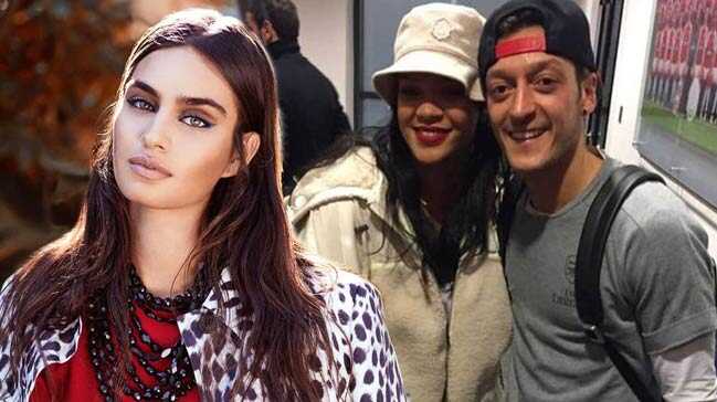 Mesut+%C3%96zil+ile+Amine+G%C3%BCl%C5%9Fe+aras%C4%B1nda+Rihanna+krizi