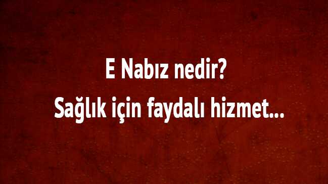 E-Nabız randevu alma E-Devlet giriş E Nabız a nasıl üye olunur ...