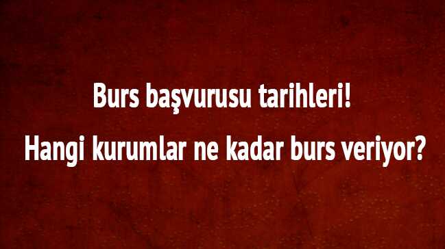 2018+Burs+ba%C5%9Fvuru+%C5%9Fartlar%C4%B1+nedir?+Burs+ba%C5%9Fvurusu+hangi+kurumlar+ne+kadar+ka%C3%A7+TL+burs+veriyor?+
