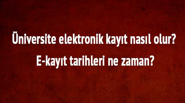 Kayıt belgelerdeki sıradır Kayıt belgelerdeki sıradır