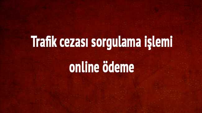2018+EGM+online+trafik+cezas%C4%B1+%C3%B6deme+sorgulama+G%C4%B0B+trafik+cezas%C4%B1+nereye+nas%C4%B1l+%C3%B6denir?